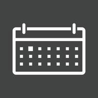 Scheduled Event Line Inverted Icon vector