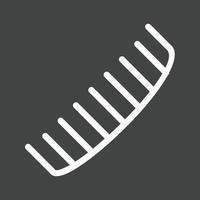 Thick Comb Line Inverted Icon vector