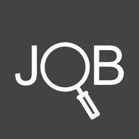 Job Post Line Inverted Icon vector