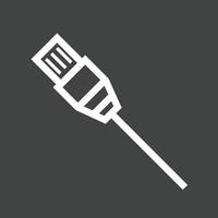 Internet Cable Line Inverted Icon vector
