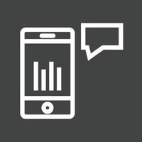 Stats Notification Line Inverted Icon vector