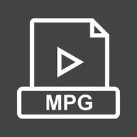 MPG Line Inverted Icon vector