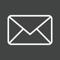 Closed Envelope IV Line Inverted Icon vector