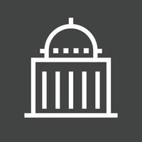 Government Line Inverted Icon vector