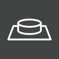 Button Line Inverted Icon vector