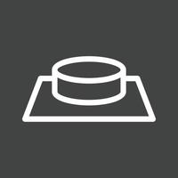 Button Line Inverted Icon vector