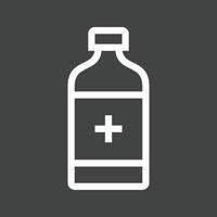 Medicine Bottle Line Inverted Icon vector