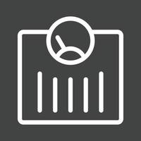 Weighing Machine Line Inverted Icon vector