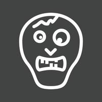 Zombie Line Inverted Icon vector