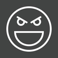 Evil Line Inverted Icon vector