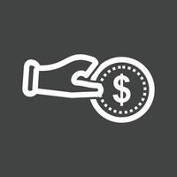 Payment II Line Inverted Icon vector