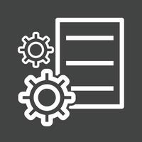 Data Management Line Inverted Icon vector