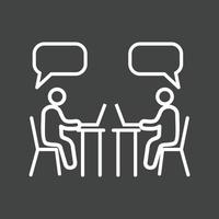 Chatting Line Inverted Icon vector