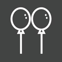 Balloon Line Inverted Icon vector