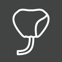 Prostate Line Inverted Icon vector