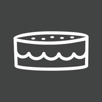 Cake small Line Inverted Icon vector