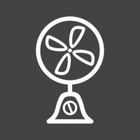 Table Fan Line Inverted Icon vector