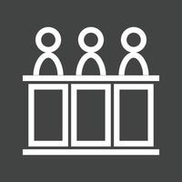 Panel of judges Line Inverted Icon vector