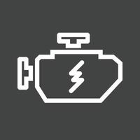 Engine Line Inverted Icon vector