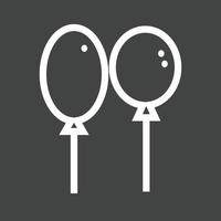 Balloons Line Inverted Icon vector