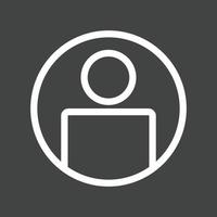 Account Circle Line Inverted Icon vector