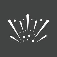 Fireworks Line Inverted Icon vector