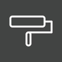 Paint Roller Line Inverted Icon vector