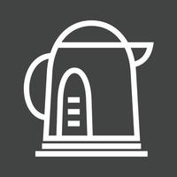 Kettle Line Inverted Icon vector