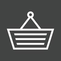 Shopping Line Inverted Icon vector