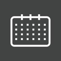 Calendar Line Inverted Icon vector