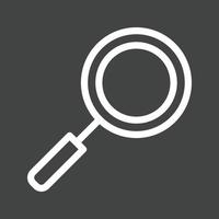 Magnifying Glass Line Inverted Icon vector