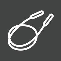 Skipping Rope Line Inverted Icon vector