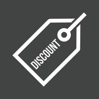 Discount Tag Line Inverted Icon vector