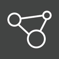 Molecules Line Inverted Icon vector