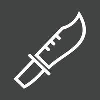 Knife Line Inverted Icon vector