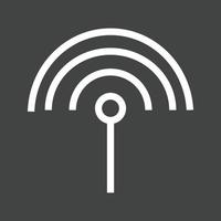 Settings Input Antenna Line Inverted Icon vector