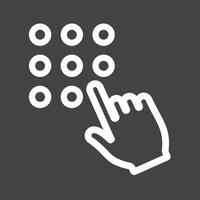 Password Lock Line Inverted Icon vector