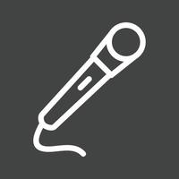 Microphone Line Inverted Icon vector