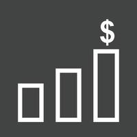 Inflation Line Inverted Icon vector