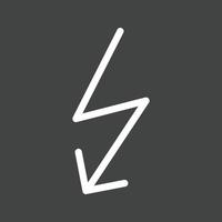 Flash Line Inverted Icon vector