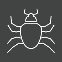 Bug Line Inverted Icon vector