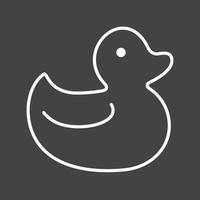 Duck Line Inverted Icon vector