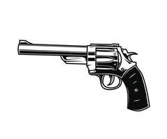 Revolver handgun vector illustration