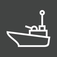 Vessel Line Inverted Icon vector