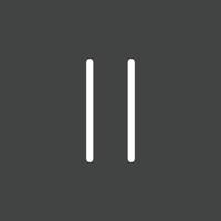 Pause Line Inverted Icon vector