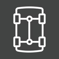 Automobile Line Inverted Icon vector