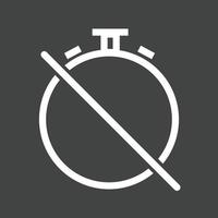 Alarm Off Line Inverted Icon vector