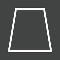 Trapezium Line Inverted Icon vector