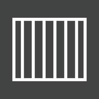 Prison Line Inverted Icon vector