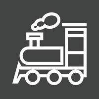 Steam Train Line Inverted Icon vector